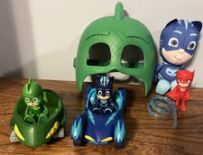 PJ Masks Toy Lot Cars Mask Plush Catboy Owlette Gekko