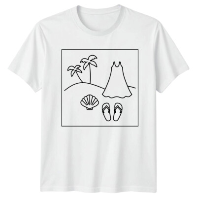 Beach Vacation Travel Ladies T-Shirt Mens Tee Graphic Unisex Top