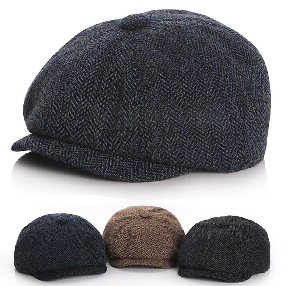 BOYS CHILDRENS KIDS PEAKY BLINDER GATSBY 8 PANEL BAKER NEWSBOY FLAT CAP