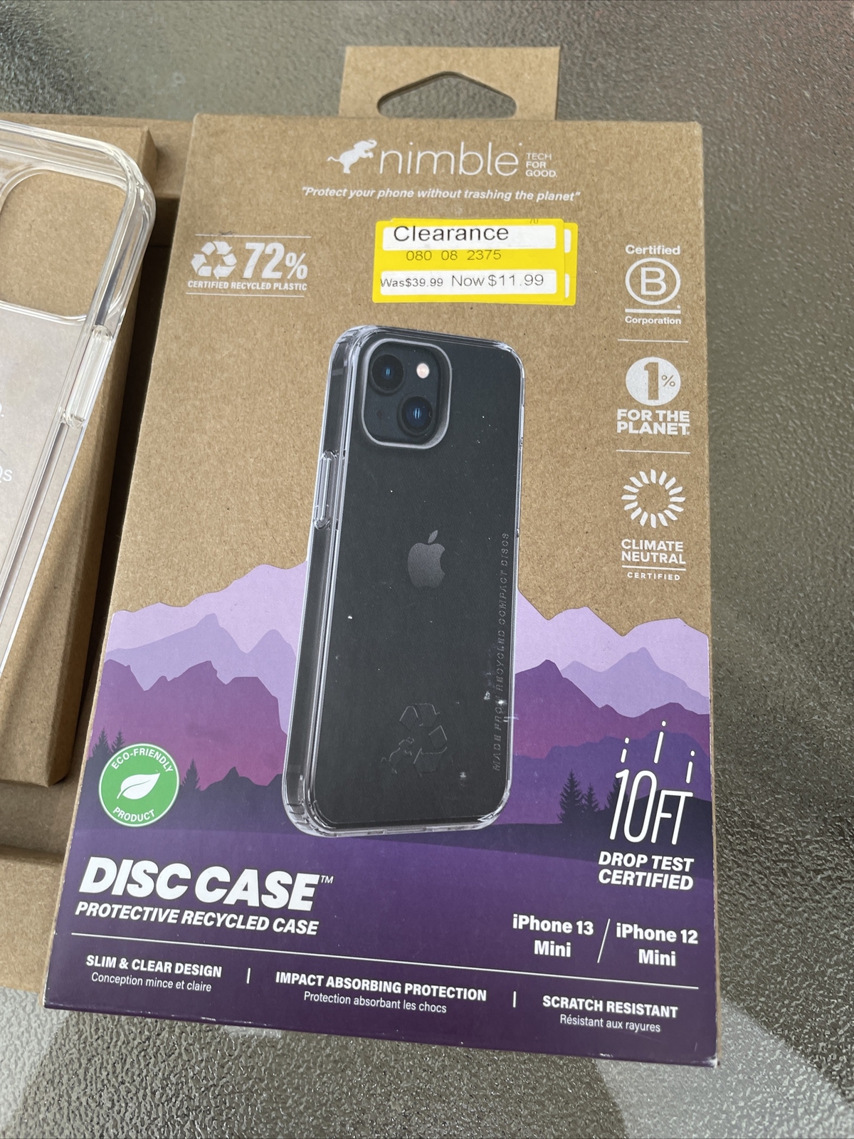 Brand New Nimble Disc Phone Case for Apple iPhone 12 Mini 13 Mini Clear