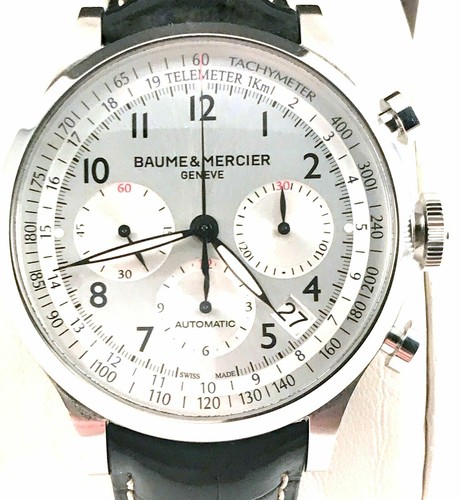 Baume Mercier Capeland Chronograph Automatic Mens Watch Silver Dial 65689.  | eBay