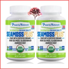 SEA MOSS PLUS Burdock Root Supplement for Immunity 60ct 2 Pack POWER BY NATURALS