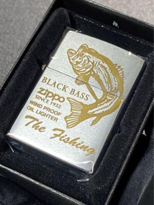Zippo Black Bass Vintage 1999 Oil Lighter Rare Model Silver JP | eBay