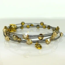 Seasonal Whispers Bangles Set of 4 in Black Gold Swarovski Crystals 3864