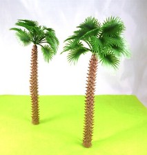 Dollhouse Miniature 2 Large Palm Trees, 7 1/2" Tall, B6137