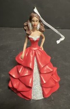 Hallmark Holiday Barbie 2015 Christmas Tree Ornament Red Dress Holiday