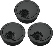 3 Pcs Satin Nickel Metal Cable Grommet, Zinc Alloy Desk Table Grommet