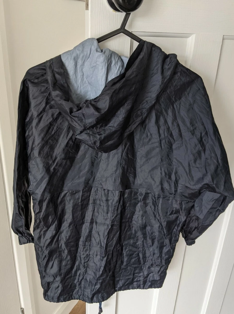 Fold away store rain mac