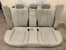 16-20 MERCEDES BENZ E300 W213 COMPLETE REAR SEAT ASSEMBLY WHITE LEATHER