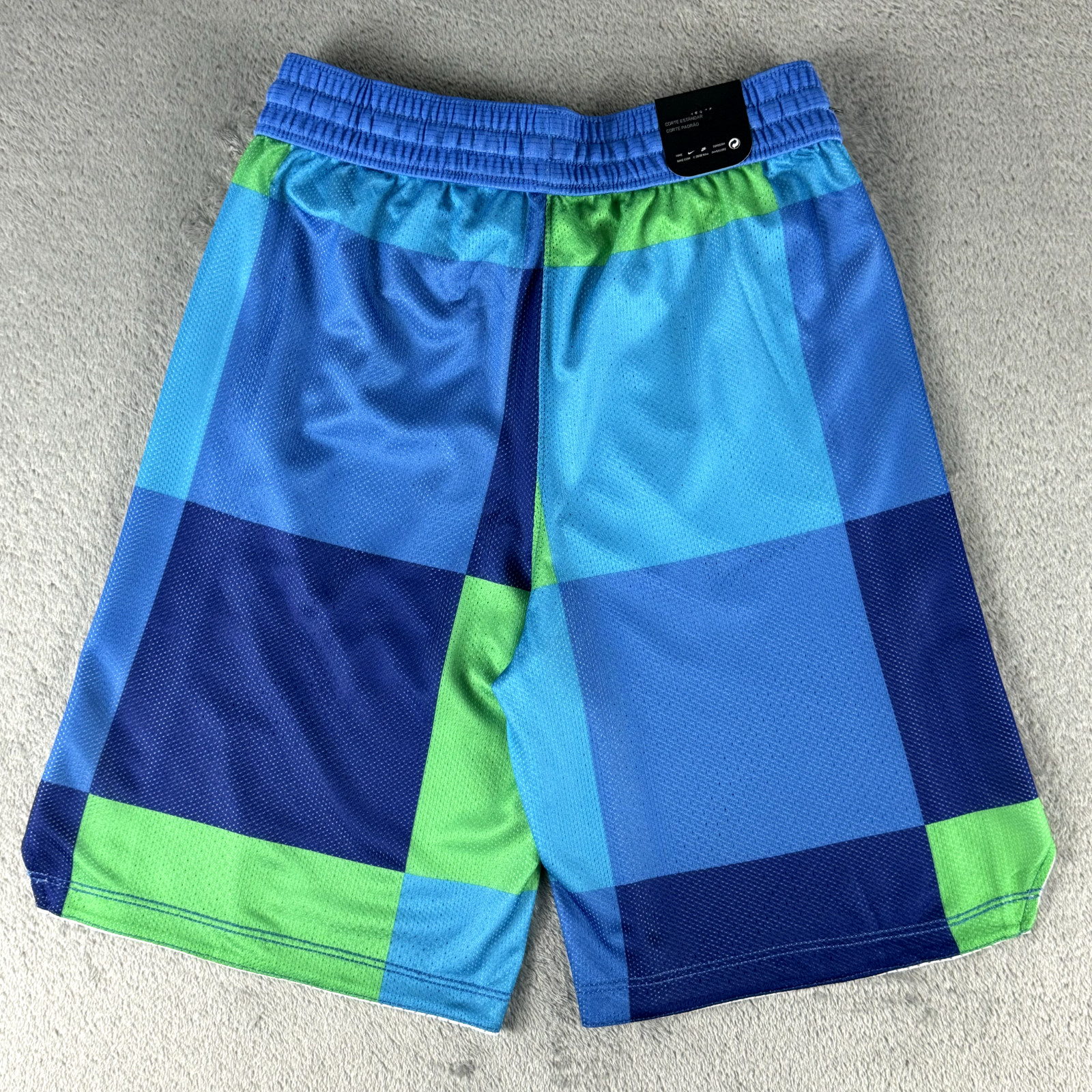 Nike Elite Boys Reversible Basketball Shorts CK3024-657 Blue/Green/White Size L