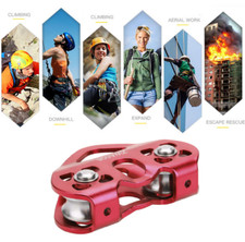 30KN Outdoor Double pulley Zip Line Cable Trolley Rock Climbing Rescue Line