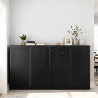 63'' Sideboard Buffet Cabinet with Storage Modular Accent Display Kitchen Stor...