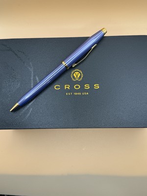 Cross Century II Ballpoint Pen Lavender Blue Lacquer with Rose Gold Trim