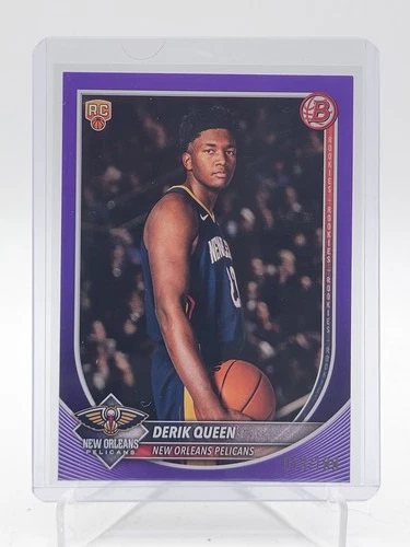 2025 Bowman Basketball Purple Pattern Border Derik Queen #13