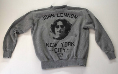 John Lennon -  New York City 1974 Distressed Sweatshirt