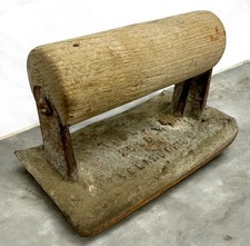 Vintage Blue Banner Tools Concrete Float Cleveland Ohio USA Wood Handle