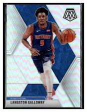 2019-20 Panini Mosaic #47 Langston Galloway Silver Prizm Detroit Pistons