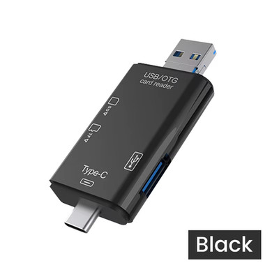 6 in 1 Card Reader USB3.0 to Type C Micro USB Universal OTG Adapter Multifunctio