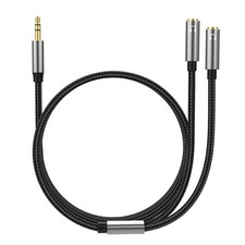 Alitutumao Headphone Splitter, 3.5mm Male to 2 Dual Female Adapter...