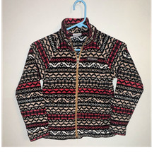 Columbia Girls' Fleece Jacket Geometric Aztec Multicolor S Full Zip Outdoor