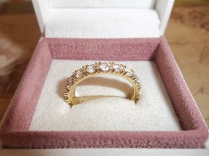 Authentic Genuine Pandora Gold Plated Shine Sparkling Row Eternity Ring 160050C01 60