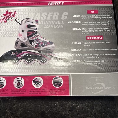 Bladerunner Phaser G Adjustable Inline Skates Youth 1-4 White 0T002100