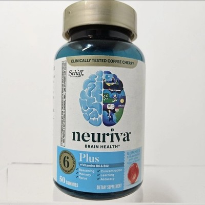 Neuriva Brain Health Plus Performance Strawberry 50 Gummies Exp 05/2027