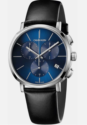 New Swiss Made CALVIN KLEIN Chronograph Quartz Blue Dial Men's Watch