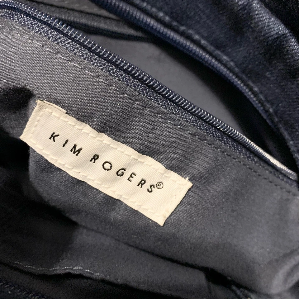 Kim Rogers Denim Shoulder Bag Snowman Holiday Winter Snow Christmas Med Sz Hobo - Image 3 of 4