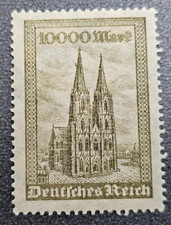 Sello Alemania Reich Colner Dom 10000 marcos 1923 millas Nº 262 [🇩🇪39265-8]