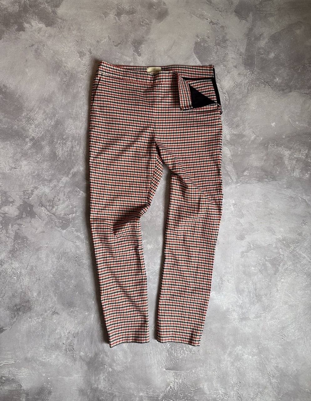 Sezane Paris Clara Houndstooth Trousers Plaid Check Pants Women's Size 40 / US 8