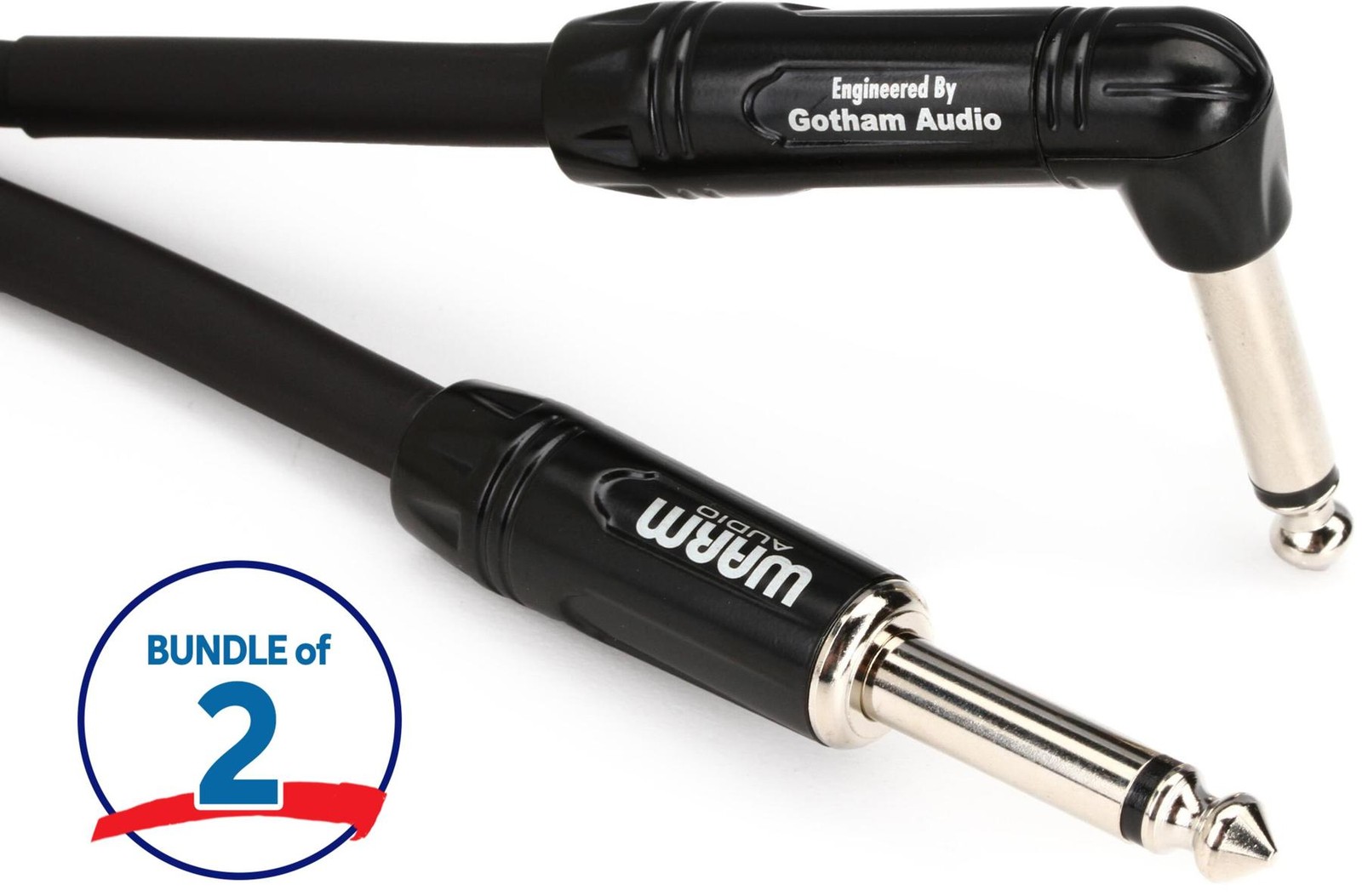 Инструментальный кабель Warm Audio Pro-TS-1RT-10 Pro Silver от прямого к прямоугольному 2 9290₽