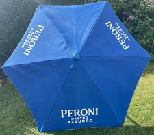 RARE Genuine PERONI NASTRO AZZURRO 2 M x 1.5m Garden Parasol Umbrella Pub Hotel