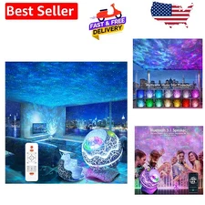 Bluetooth Galaxy Projector Night Light: Relaxing White Noise & Auto-off Timer