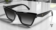 SAINT LAURENT SL M103 001 58 Cat Eye Grey Gradient Black 58 m Women's Sunglasses