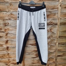 Supply & Demand Grey & Black Tracksuit Bottoms Women's Size 10 UK Activewear