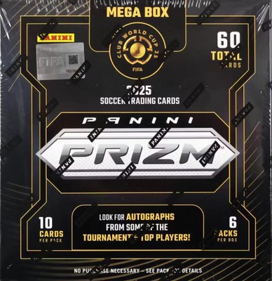 2025 Panini Prizm FIFA Club World Cup Soccer Mega Box Sealed