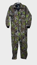 Vintage Red Head Treebark Camo Full Body Coveralls Hunting USA sz MEDIUM 38-40