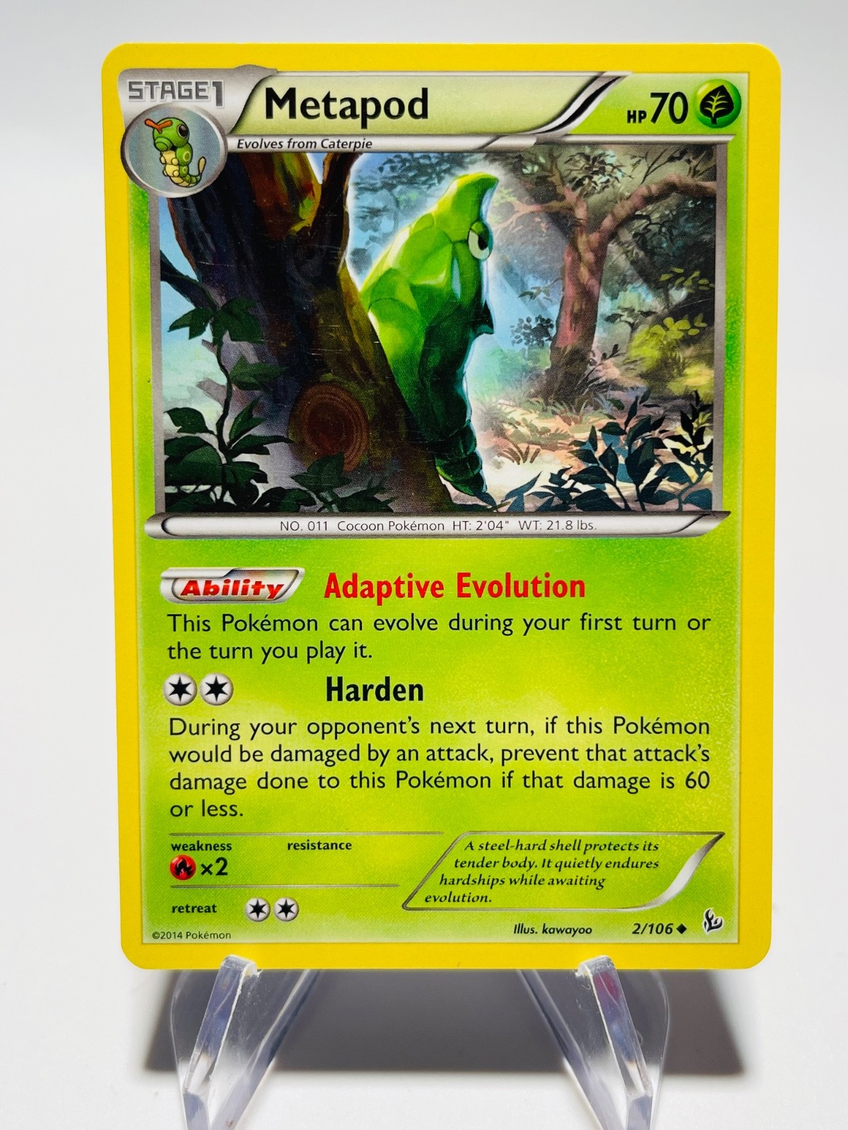 METAPOD 2014 Pokemon Flashfire  Uncommon POKÉMON 2/106
