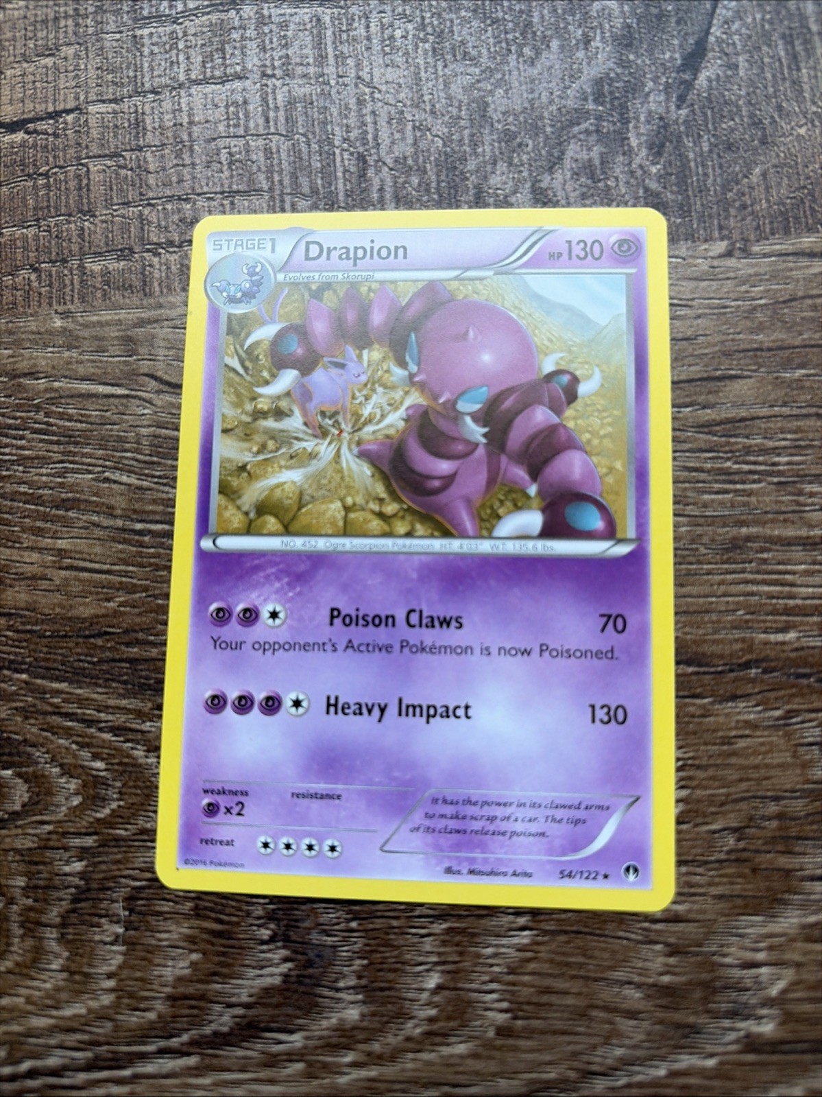 Drapion 54/122 XY - BREAKpoint Rare Pokemon TCG
