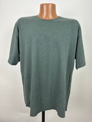 Vintage 90s Blank Shirt Men XL Heather Spruce Minimal Outdoors Basic Equipment