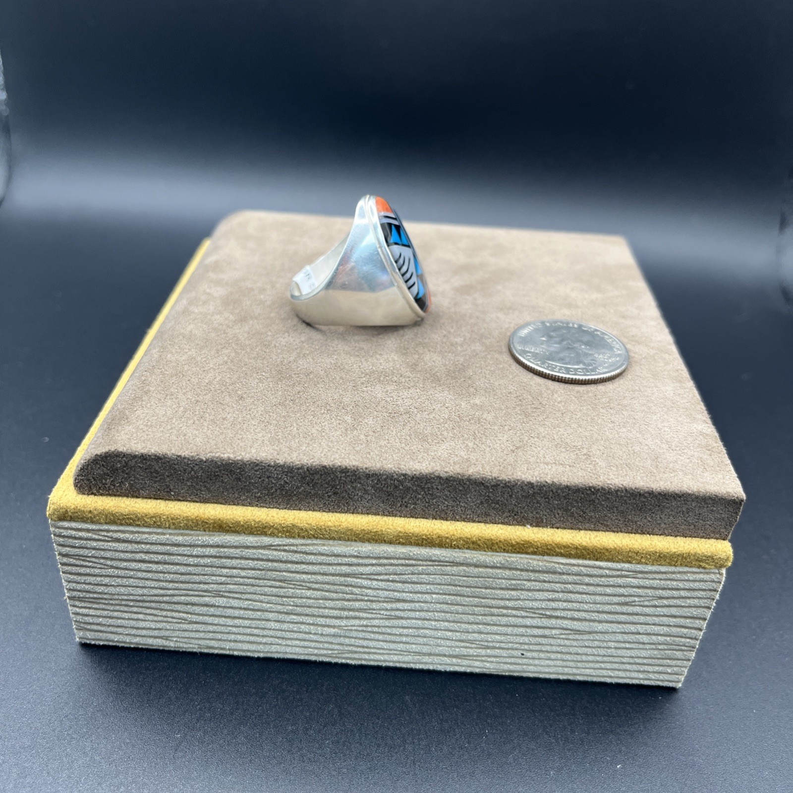 native american sterling ring - image 3