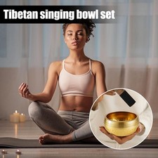 Praising Bowl Sanskrit Bowl Buddhist Yoga Meditation Bronze Bell Bowl H4C4