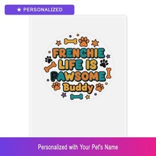 Custom French Bulldog Frenchie Paw Print Magnet Personalized Pet Easter Gift