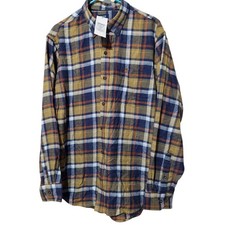 Izod Shirt Men Size Large Button Down Plaid Soft