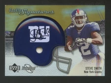 2007 UD SWEET SPOT STEVE SMITH GOLD RC AUTOGRAPH HELMET RC SIGNATURES #ED 07/15