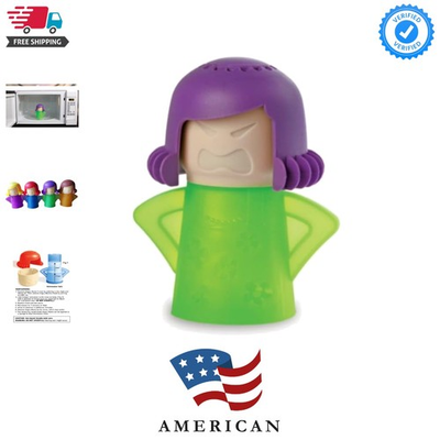#ad Clever Angry Mama Microwave Cleaner Steam Cleaning with Vinegar for Kitchens $20.39