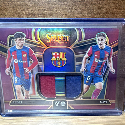 Panini Pedri Gavi FC Barcelona 2023-24 Select La Liga Dual Swatches DS-PG 35/49