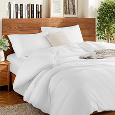 DEITAS 100 Cotton Duvet Covers - 1200 Thread Count, Luxury Egyptian Cotton Comf