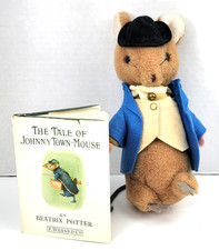 Vtg Beatrix Potter Tale of Johnny Town-Mouse Book and Eden Plush 10 in